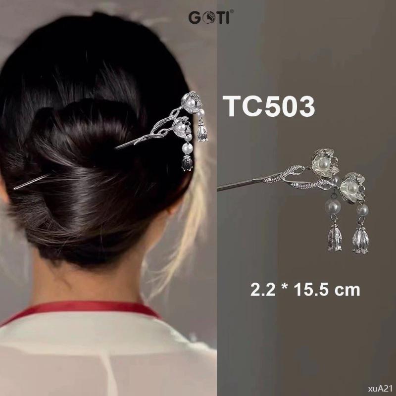 Product Introduction of Ghim hoa mai  Nét đẹp vượt thời gian GOTI - Trâm Cài Tóc 2 Hoa Chuông Gió Trắng Rũ Búi Tóc Phong Cách Hiện Đại, Cổ Trang TC503 TC516 TC517 TC518 TC519 TC520 Túi xách nữ trâm  cài  tóc  cổ  trang kẹp  tulip Áo Khoác Phao  3  càng  gắn  tên  cua  hello Quần 0