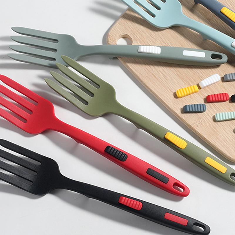 Product Introduction of Flexible Cooking Utensils Multi-function Spaghetti Server Silicone Fork Salad Forks Whisking Serving Kitchen Accessories Cutlery Lightweight 23