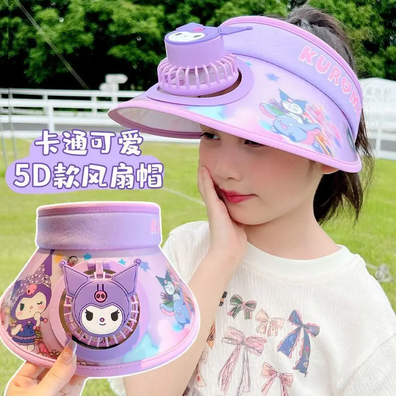 Mũ Trẻ Em, Sanrio, Mũ Chống Nắng Clow M, Chống Nắng Mùa Hè, Có Quạt, Mũ Hở Đầu UV, Thích Hợp Cho Bé Gái, [1045 Người Ca Méo]