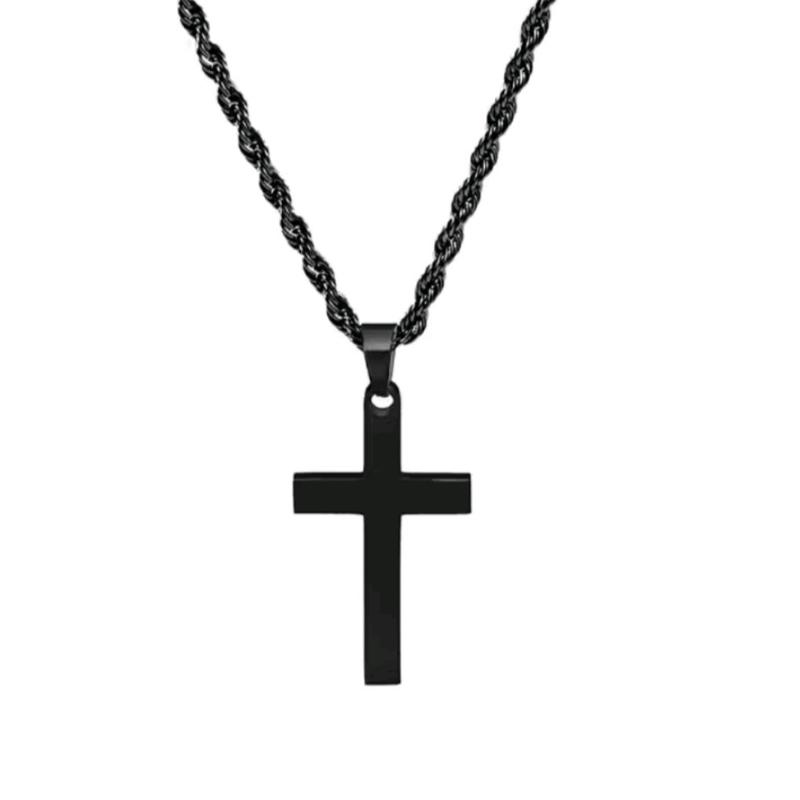 Kalung Tambang Salib Pria Wanita Titanium Model Harian Terlaris Aksesoris Hadiah kalung salib pull and bear 5