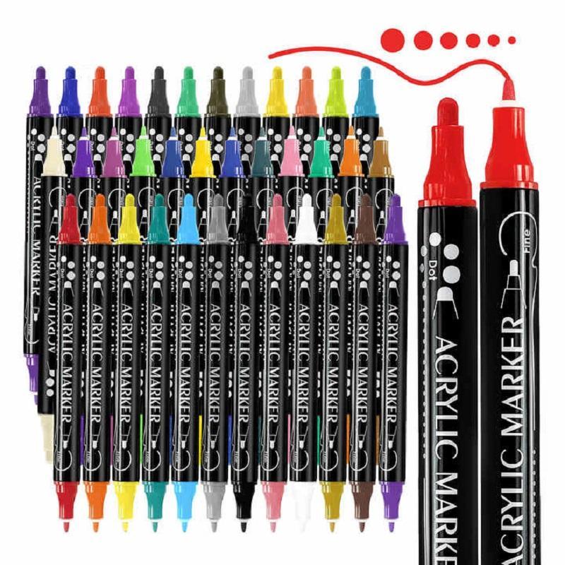 Acrylic Paint Marker Set, 1 Set Waterproof Quick Dry Paint Marker Pen, Art Supplies for Students, Office Stationery & Supplies 5
