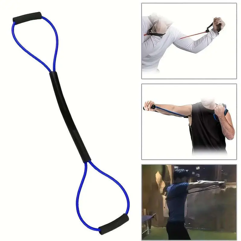 8-Shaped Bo Tension Belt, Get Fit with Rubber Resistance Band, Men Women's Outdoor Gym, Karate, Bo,Yoga and Pilates