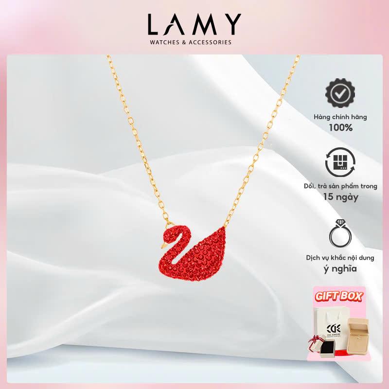 [KOL] Dây chuyền thiên nga CDE Swan Pendant RED Necklace CDE6041RD - Trang Sức nữ Women Voi