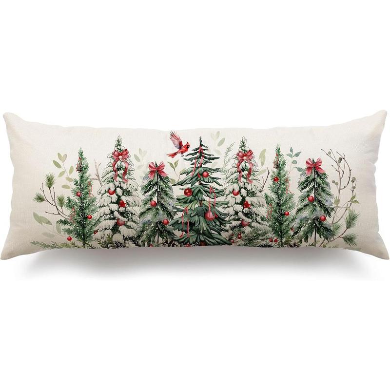 TikTok Shop Christmas Pillow Covers 14x36 Inch Christmas Tree Decorative Throw Pillows Winter Christmas Decor for Home Couch TH 35B14