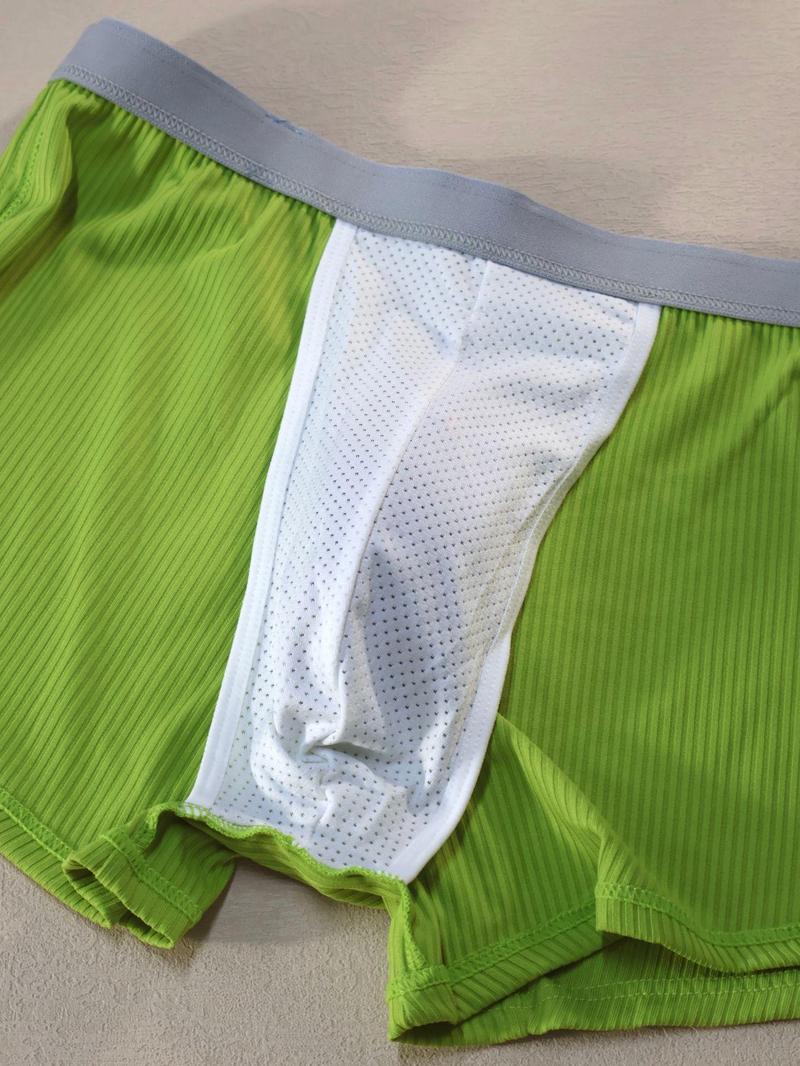 Product Introduction of Men's Solid Color Boxer Brief, Breathable Comfortable Underwear for Daily Wear, Casual Men's Underwear for All Seasons 15