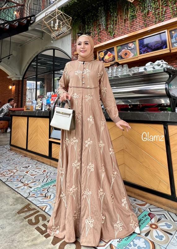 Tallulah 2 glz / Tallulah 1 GLZ / Crespo spangle + crespo polos / Gamis Pesta Dres Kondangan  Muslim Dewasa Maxi Mewah Lebaran