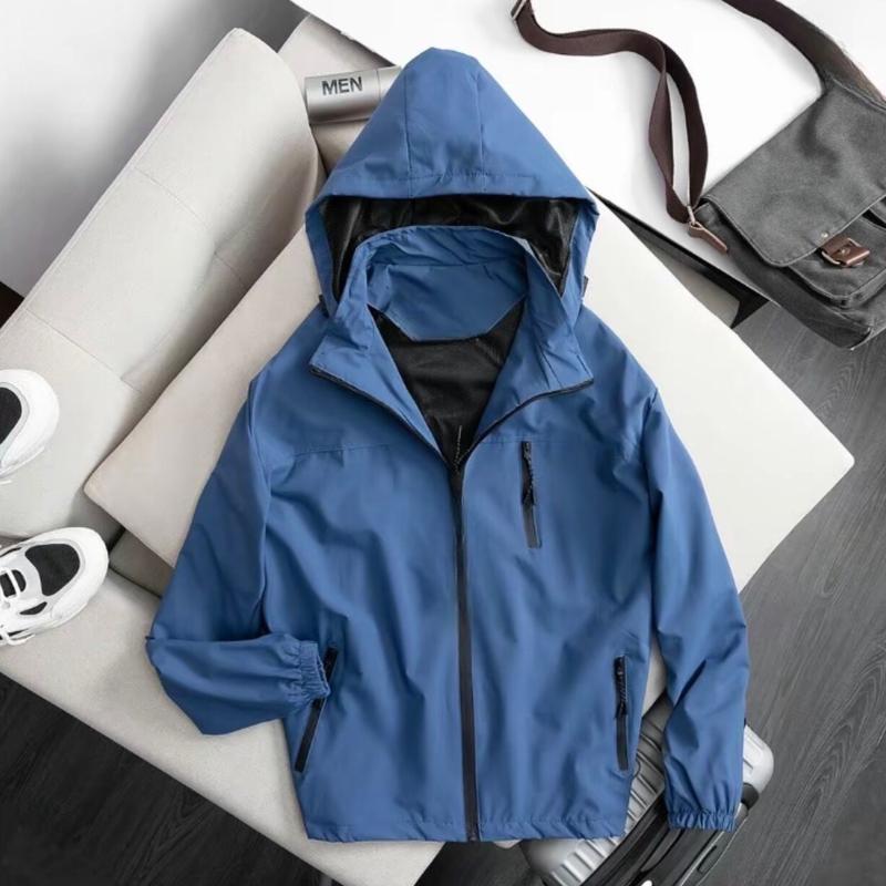 Áo khoác gió nam nữ 2 lớp lót lưới chống gió chống nước cản bụi vải tráng bạc áo Phượt đôi nam nữ - Menswear Jacket