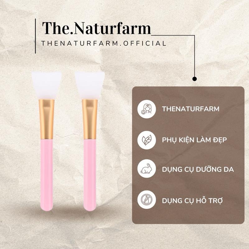 Cọ silicon đắp mặt nạ ( cọ đầu silicon cán hồng ) naturfarm Nữ Skincare