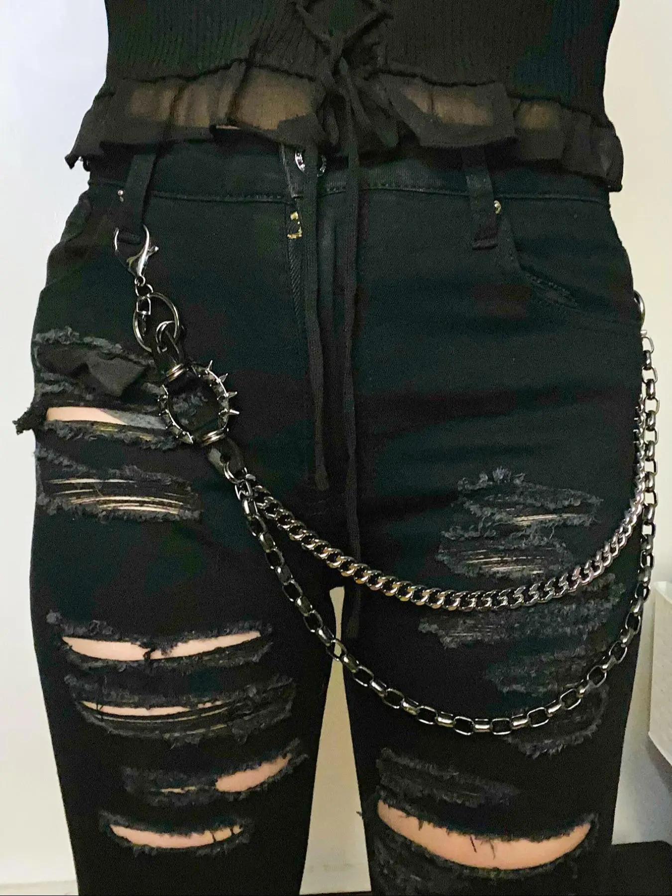 Hiphop Chain Decorated Waist Chain, Summer Punk Fashion Chain Belt for Women & Men, Fashion Accessories for Party, Club