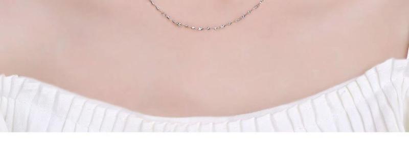 Product Introduction of S925 Sterling Silver Necklace Women's Necklace without Pendants Clavicle Necklace Non-Fading Box Thin Chain Simple Lengthened Single Chain 17