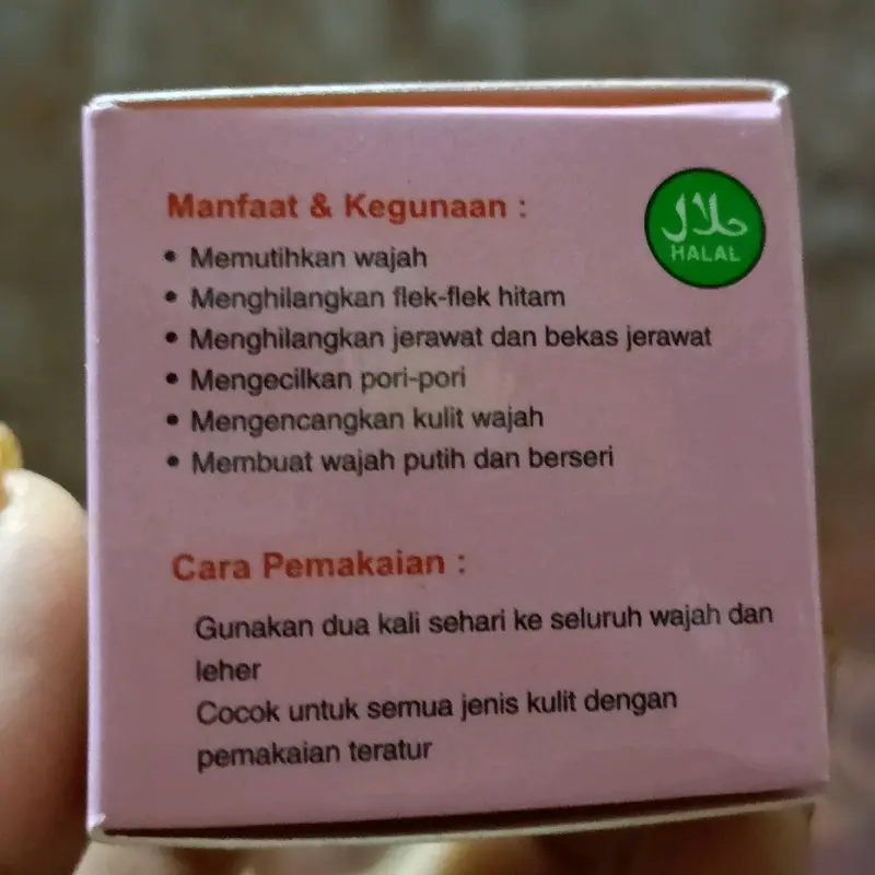 cream wajah natural herbal plus logo halal 1