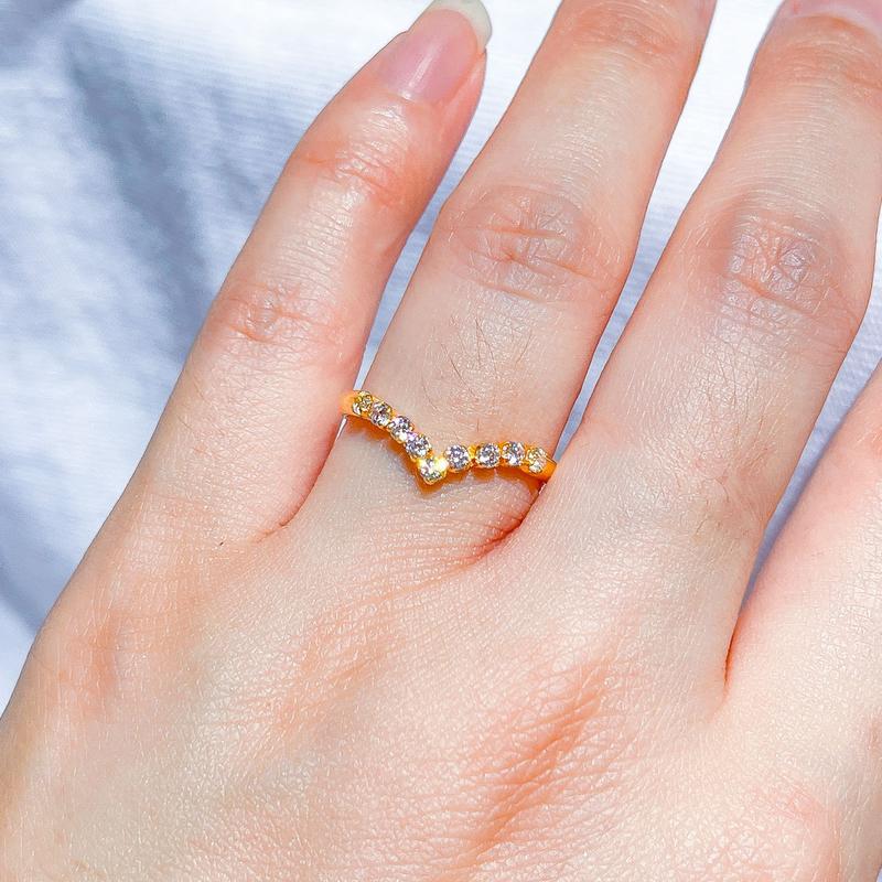 Cincin aurel V permata kadar 16k 2