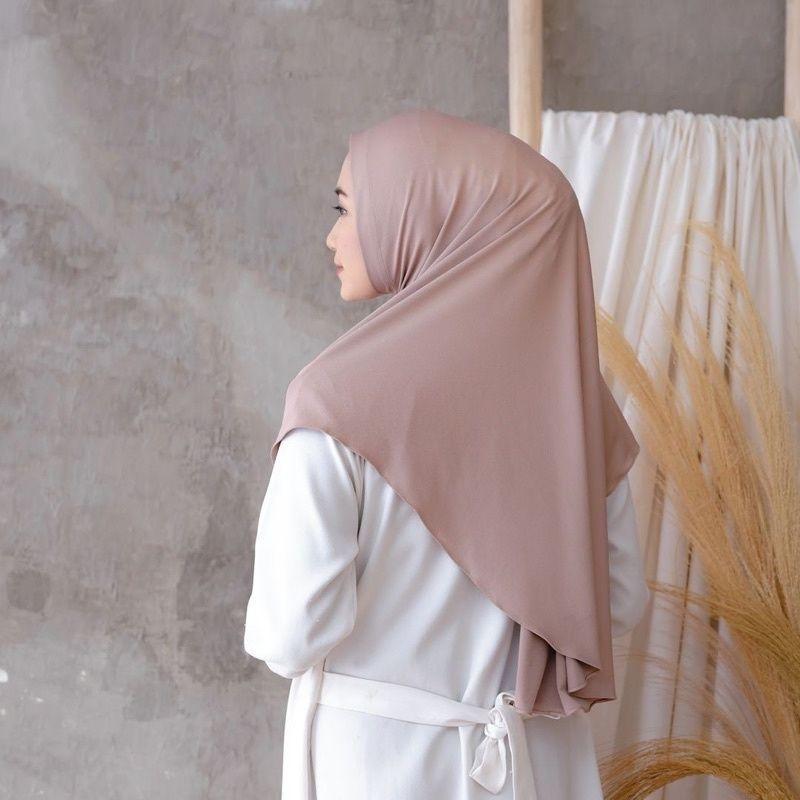 Bergo Hamidah Non Pet Jersey / Bergo Instan Malay Non Pad Daily Jersey Premium/Kerudung Jumbo Bergo Malay Ukuran L Nonpet Hamidah 8