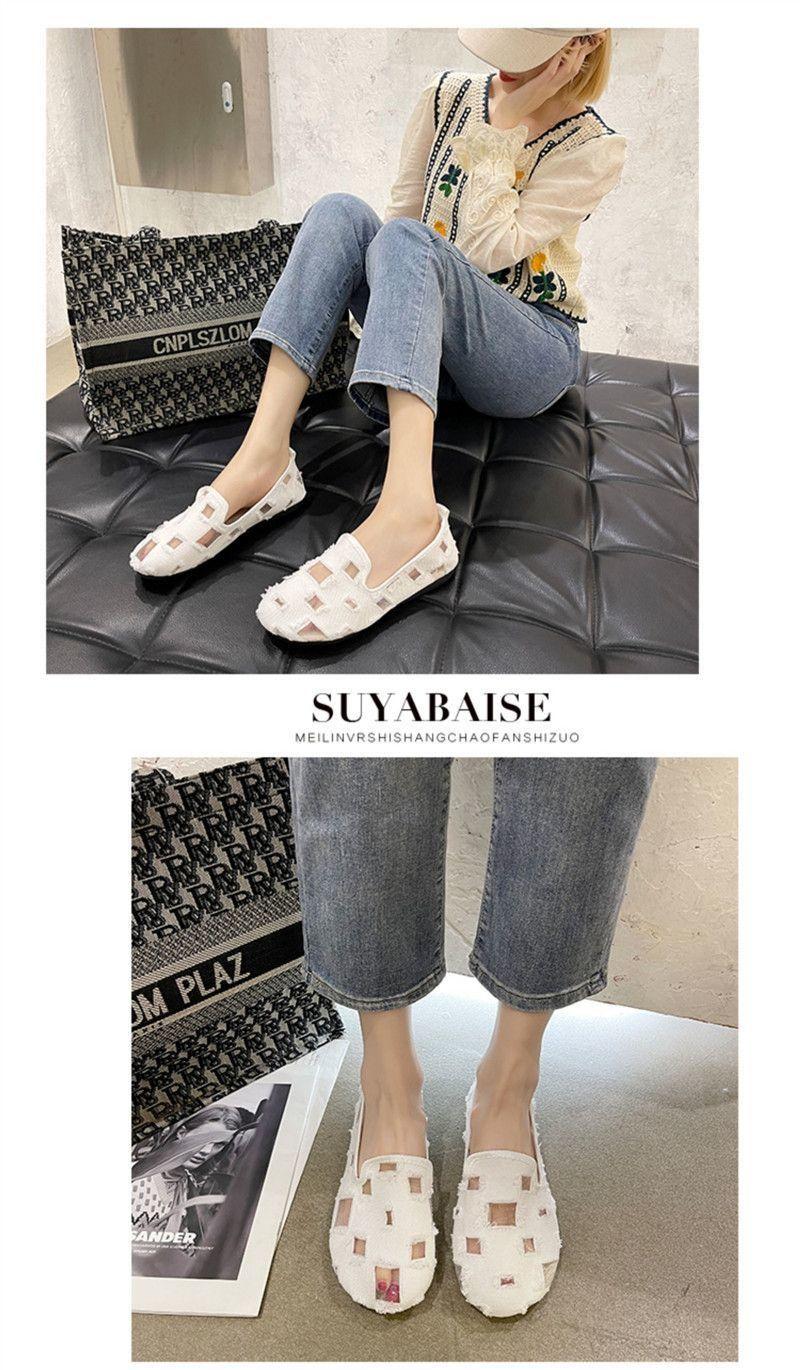 Product Introduction of Giày Nữ, Cỡ Lớn (35-43), Chất Liệu Vải, Hàng Mới Về, Dễ Phối Đồ, Đế Bằng, Chống Trượt, Bề Mặt Lưới Gommino, Thiết Kế Khoét Lỗ Shoes DéP 7