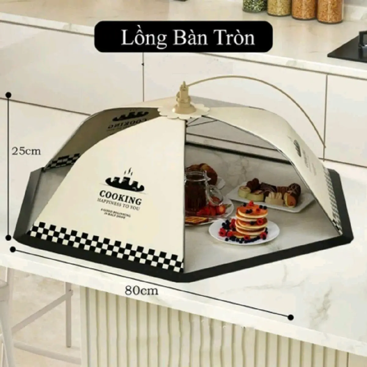 Lồng bàn đậy thức ăn chống côn trùng bụi bẩn