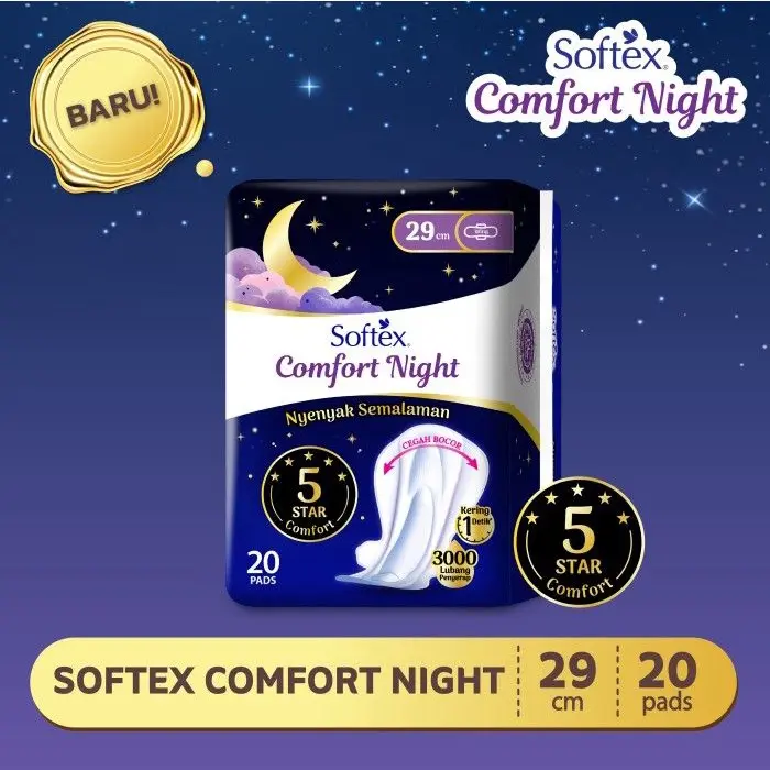 Softex Comfort Night 29cm / 36cm / 42cm | Pembalut wanita 1