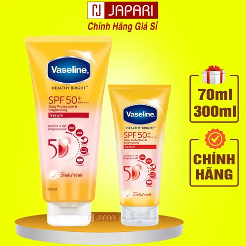 Kem Chống Nắng Body Vaseline Spf 50+ Body 30ml/70ml/300ml, Mini CHÍNH HÃNG - Sữa Dưỡng Thể Chống Nắng Vasaline 50x Japari