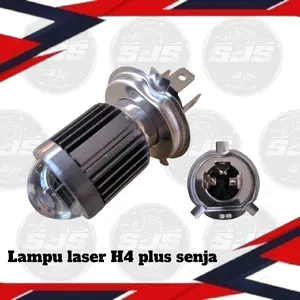 Lampu LED Utama Motor Mobil H-4 Laser D2 2 Warna Putih/Kuning & Putih/Putih DC Car