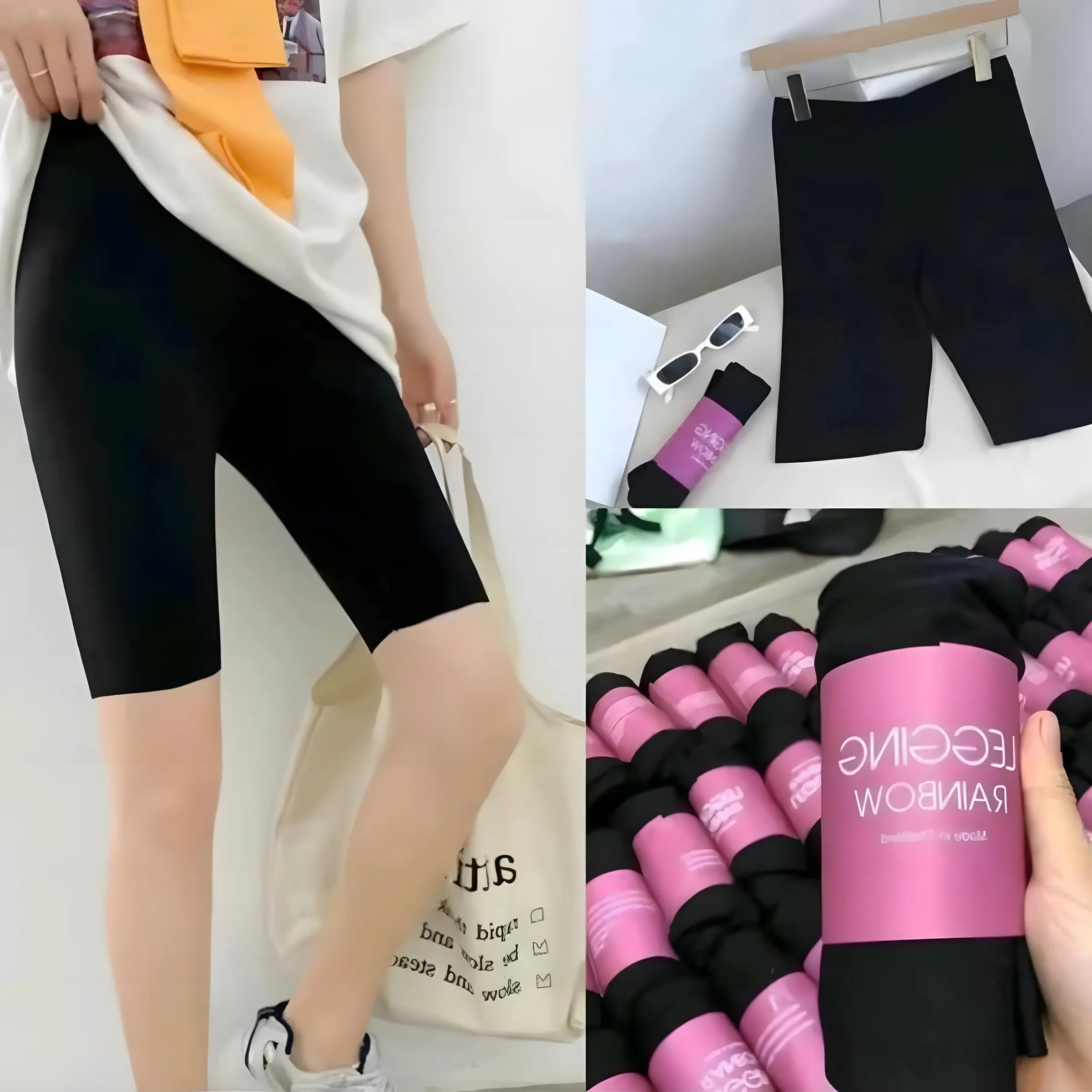 Combo 3 quần Legging Ngố ( Có Lẻ 1 ) cotton mềm mại thoáng mai siêu co dãn đủ size từ 38 - 68 kg Nữ Women Dài Qua Gối LS2
