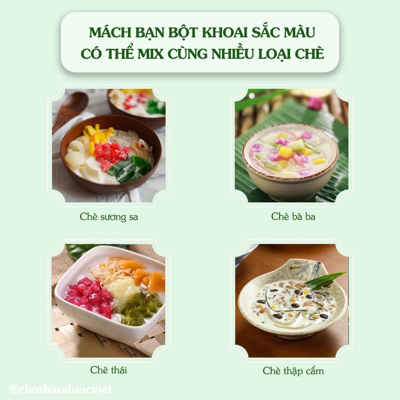 Bột khoai răng cưa 100g, nguyên liệu nấu chè, thơm ngon, thanh mát, giải nhiệt ngày hè 3