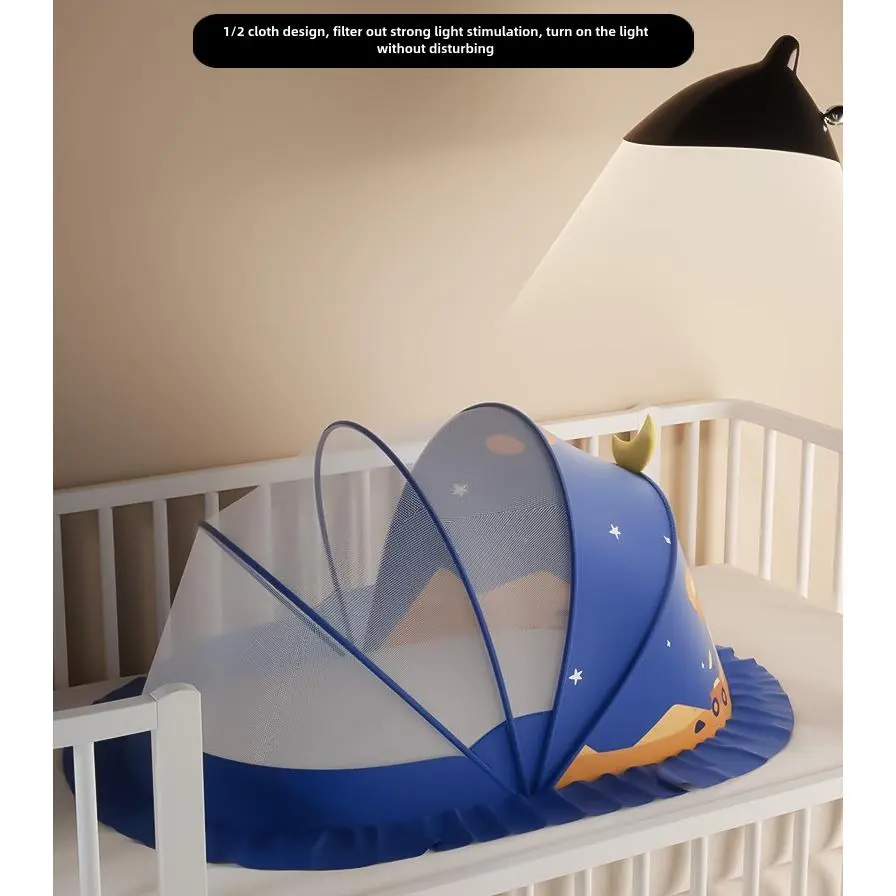 Baby Crib Mosquito Net for Newborns, Full Cover Magic Universal Foldable Light-blocking Anti-mosquito Net for Children