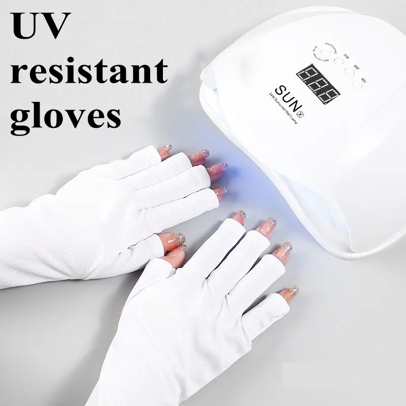 1 pair of anti-ultraviolet light gloves professional multi-functional lightweight ultraviolet LED protective gloves nail tools sunscreen does not blacken hands Available in two lengths