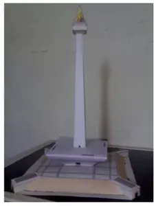 DIY Papercraft miniatur kertas MONAS Jakarta