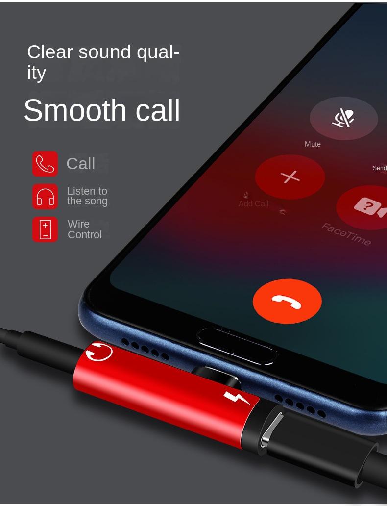 Product Introduction of Type-C Headset Adapter Android 3.5mm Interface Live Broadcast Typec Converter 2-in-1 Audio Adapter Cable 8