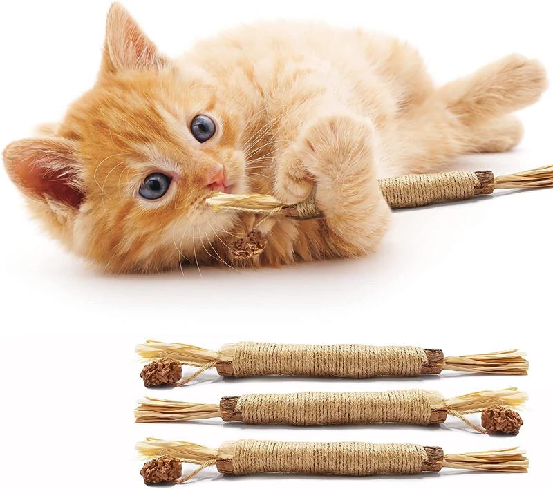 Product Introduction of Wooden Polygonum Stick Bite Combination New Cat Toy Teeth Grinding Tooth Cleansing Removal Fresh Breath 3