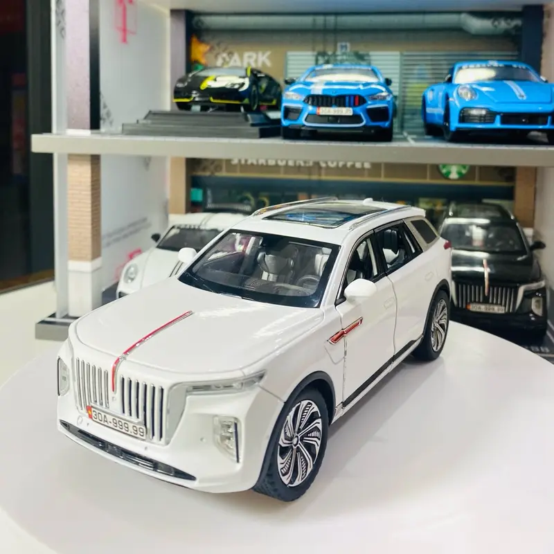 Mô hình xe Hongqi E-HS9 Toy Đồ Chơi Xe Mô Hình siêu xe mô hình diecast [ Tặng kèm biển số VIP ] & đồ chơi 7