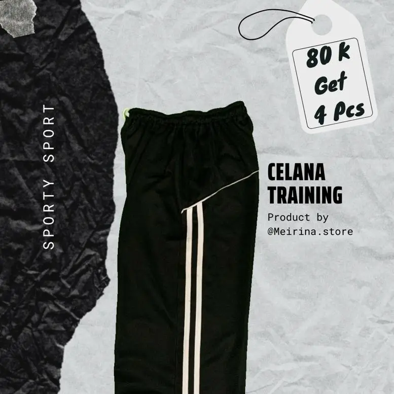 [80 Ribu Dapat 4 Pcs] CELANA TRAINING OLAHRAGA HARIAN UNISEX MATERIAL LOTTO Sport 0