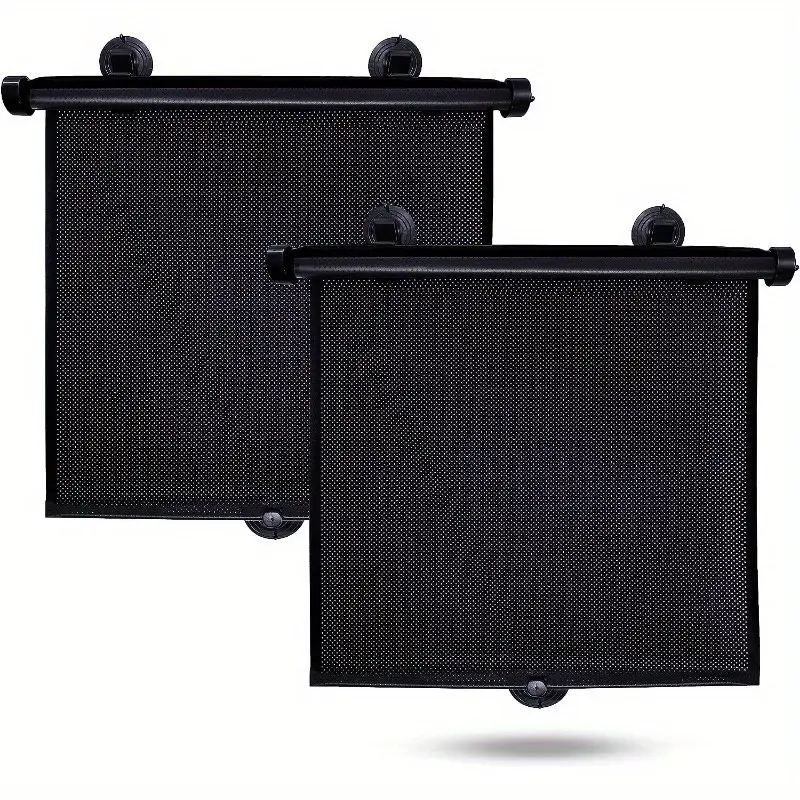 Retractable Car Window Sun Shades, UV Protection, Heat Shield With Suction Cups, Adjustable Sunscreen For Car Side Windows