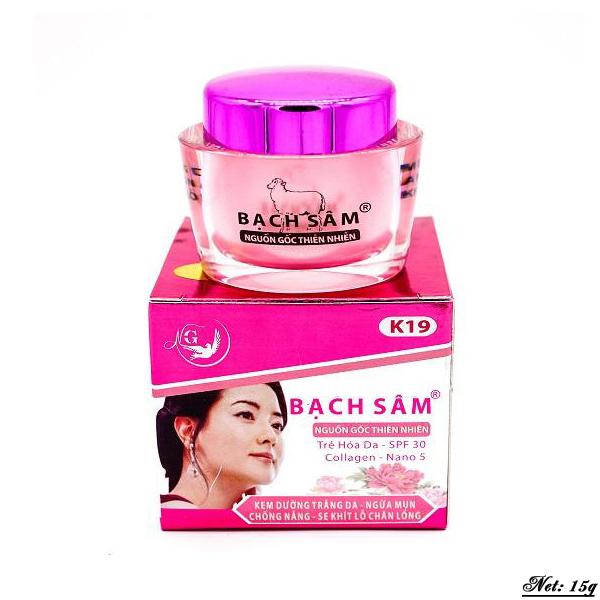 Kem dưỡng trắng da, Ngừa mụn, Chống nắng, Se khít lỗ chân lông K19 BẠCH SÂM - 22g