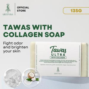 [ TAWAS DEODORANT SOAP - ANTI ODOR & BRIGHTENING ] Greenika TawasUltra Deodorant Soap - with Collagen for Body & Underarm Odor, Gentle Cleansing, Skin Brightening, Moisturizing & Refreshing Body Soap for Daily Care