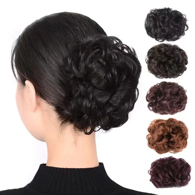 Tóc Giả Nữ, Kiểu Tóc Xoăn Ngắn, Dây Buộc Tóc Tay Cầm, Túi Tóc, Tạo Kiểu Búi Tóc, Tạo Nghệ Latte, Tóc Giống Nụ Hôi