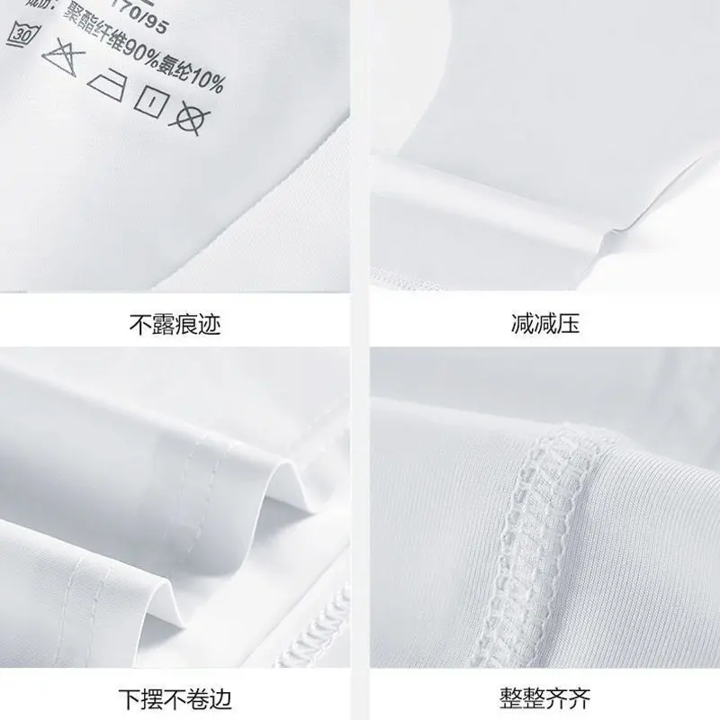 Áo Vest Lụa Lạnh Không Đường May, Dành Cho Nam Giới, Có Thể Mặc Bên Trong Mùa Hè, Thích Hợp Cho Thể Thao Cơ Sở, Không Tay, Áo Lót Trắng, Thời Trang, Mỏng, Cỡ Lớn 7