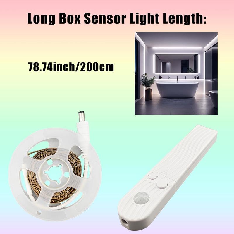 LED Sensor Light Strip without Battery, 1 Roll Battery Required LED Lights Strip, Multipurpose SMD Flexible LED Night Light For Home Decor, DIY Decoration, Lighting, Lamp 3
