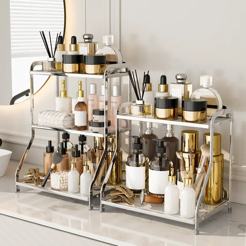 Toilet cosmetics shelf dresser desktop bathroom washstand toilet skin care products perfume storage rack