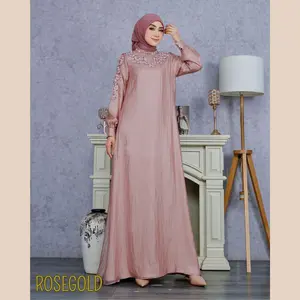 GAMIS ERINA BAHAN BAMBO SILK PREMIUM + SHINE CRUSH
