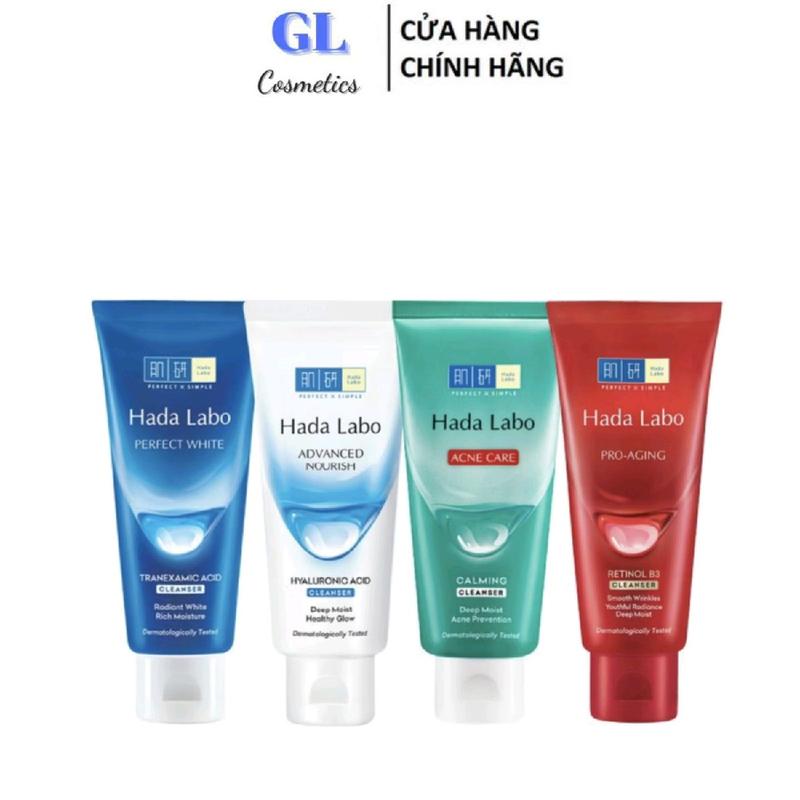 Sữa Rửa Mặt Hada Labo Advanced Nourish / Perfect White / Acne Care / Pro Anti Aging Cleanser 80g - Kem Rửa Mặt Dưỡng Ẩm