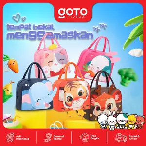 Goto [COD] Mori Tas Bekal Kotak Makan Lucu Anak Sekolah Lunch Bag Premium