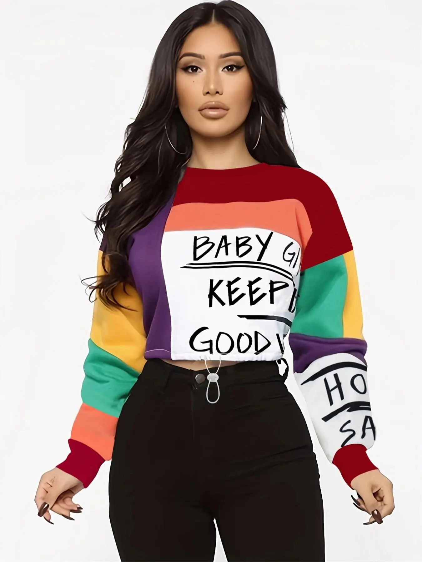 Women's All Over Print Crew Neck Sweatshirt, Fashion Casual   Sweatshirt for Daily Holiday Outdoor Wear, Ladies Clothes for All Seasons