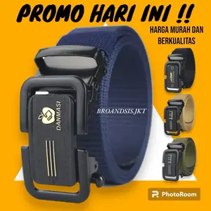 Ikat Pinggang Nylon Kepala Oval Merk Pria Dan Wanita Besi Elegan Biru Coklat Biru Coklat Gesper Otomatis Hijau Hitam