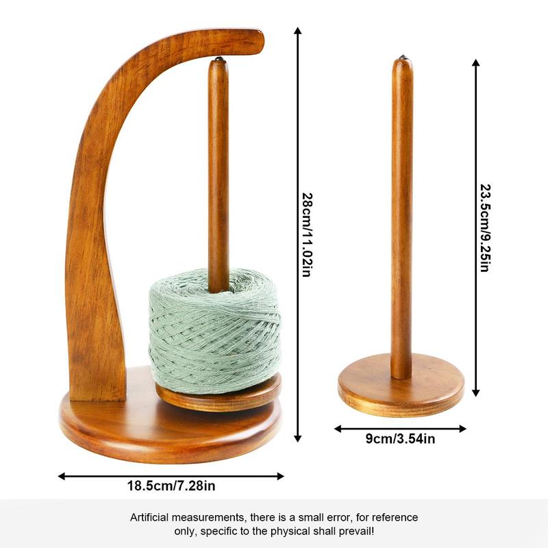 Wooden Yarn Holder Knitting and Crocheting, 1 Piece Portable Rotating Knitting Needle Stand, Sewing Supplies Crafts for Home & Sewing Room, Valentine's Day Gift 2