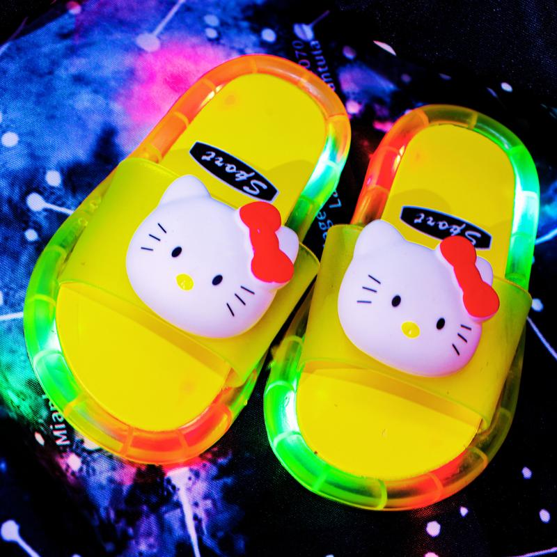 Dép phát sáng mèo Cho Bé 1-12 tuổi dép có đèn Sandal Led tặng phụ kiện