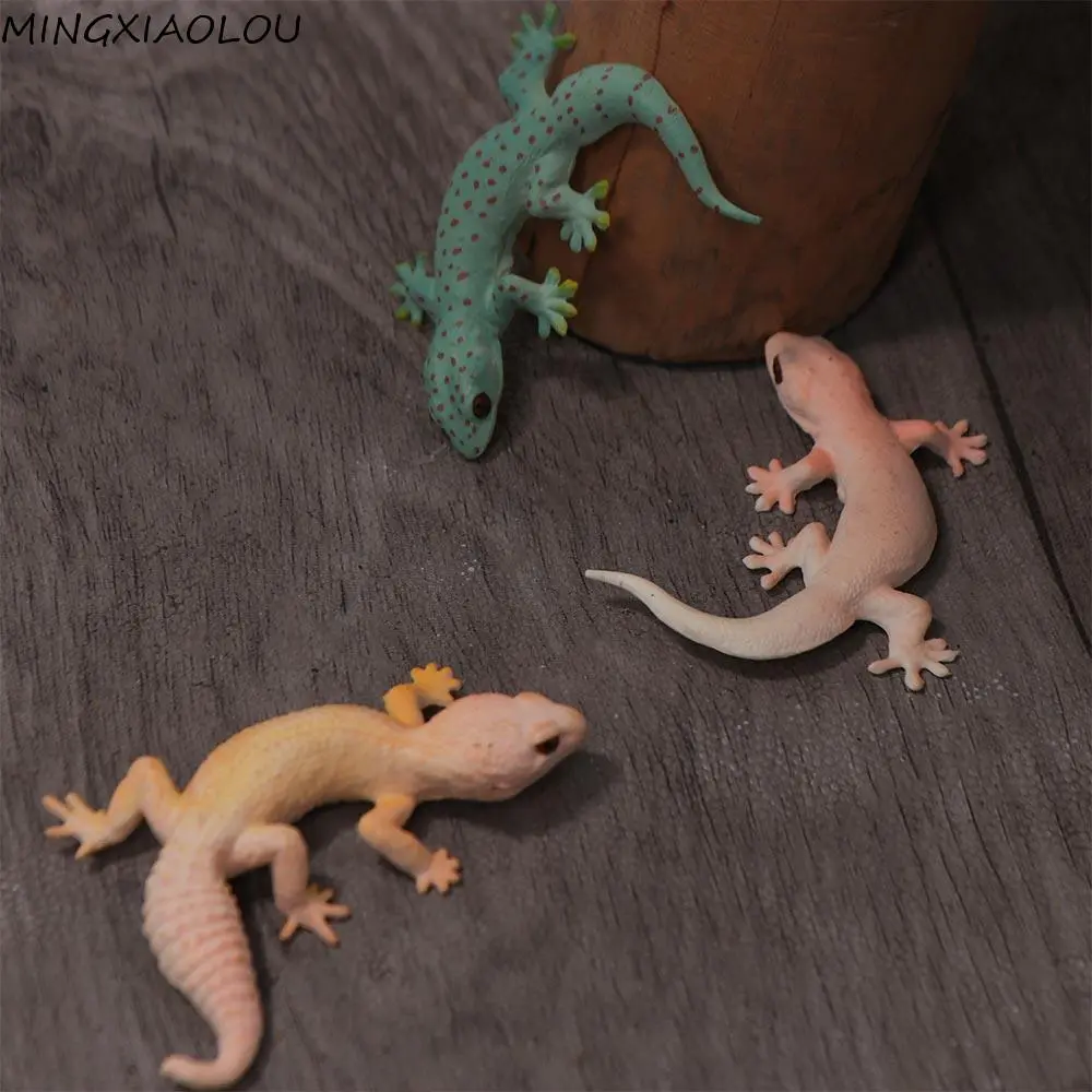 MINGXIAOLOU Novelty Gecko Prank Props Simulation Lizard Figures Cognition Toys Family Games Figure Animal Toys Animal Figurines Lizards Action Model Party Gift
