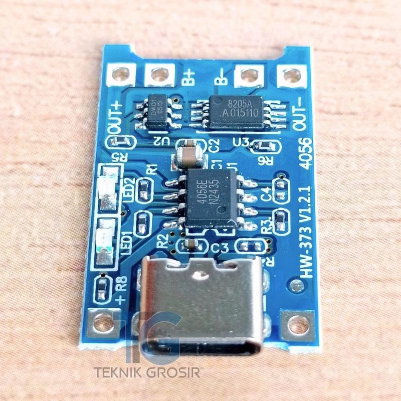 TP4056 USB Type-C 1A | Modul Cas Baterai Lithium 18650 Aman - Shop ...