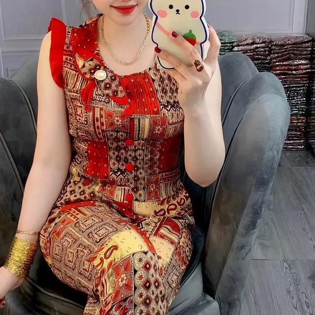 Đồ bộ 9 tất lụa mango loại 1, áo dập ly, size 47-65kg- Top set  đồ nữ Women