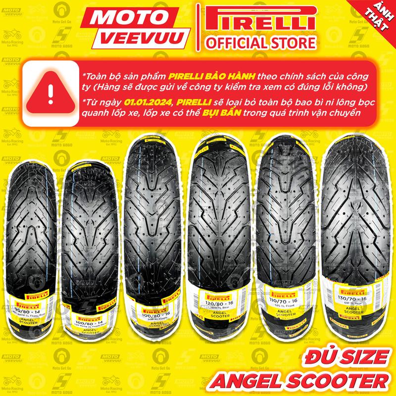 [MTVV] Vỏ lốp xe máy PIRELLI Angel Scooter đủ size xe ga 60 70 80 90 100 110 120 130 140 150 10 12 14 13 16<END>