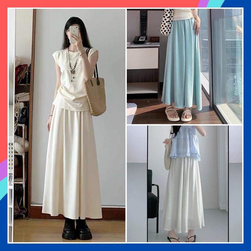 Quần đũi nữ bigsize ống cực rộng che khuyết điểm siêu đỉnh quần dài nữ chất liệu đũi nhăn hai lớp dày dặn phù hợp mặc nhà Ong Women   giả chân váy